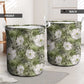 African Leopard Floral Pattern Laundry Basket Safari Moss