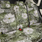 African Leopard Floral Pattern Back Car Seat Cover Safari Moss