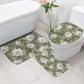 African Leopard Floral Pattern Bathroom Set Safari Moss