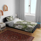 African Leopard Floral Pattern Bedding Set Safari Moss