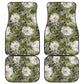 African Leopard Floral Pattern Car Mats Safari Moss