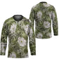 African Leopard Floral Pattern Hockey Jersey Safari Moss