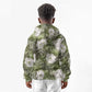African Leopard Floral Pattern Kid Hoodie Safari Moss