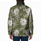African Leopard Floral Pattern Padded Jacket Safari Moss
