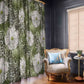 African Leopard Floral Pattern Window Curtain Safari Moss
