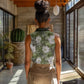 African Leopard Floral Pattern Women Sleeveless Polo Shirt Safari Moss