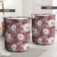 African Leopard Floral Pattern Laundry Basket Sunset Mauve