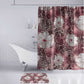 African Leopard Floral Pattern Bathroom Set Sunset Mauve