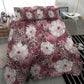 African Leopard Floral Pattern Bedding Set Sunset Mauve