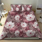 African Leopard Floral Pattern Bedding Set Sunset Mauve