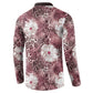 African Leopard Floral Pattern Button Sweatshirt Sunset Mauve