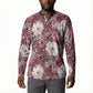 African Leopard Floral Pattern Button Sweatshirt Sunset Mauve