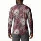 African Leopard Floral Pattern Button Sweatshirt Sunset Mauve