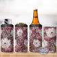 African Leopard Floral Pattern 4 in 1 Can Cooler Tumbler Sunset Mauve