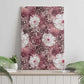 African Leopard Floral Pattern Canvas Wall Art Sunset Mauve
