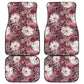African Leopard Floral Pattern Car Mats Sunset Mauve