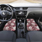 African Leopard Floral Pattern Car Mats Sunset Mauve