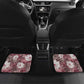 African Leopard Floral Pattern Car Mats Sunset Mauve