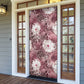 African Leopard Floral Pattern Door Cover Sunset Mauve