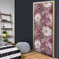 African Leopard Floral Pattern Door Cover Sunset Mauve