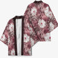 African Leopard Floral Pattern Kimono Sunset Mauve