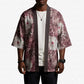 African Leopard Floral Pattern Kimono Sunset Mauve