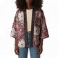 African Leopard Floral Pattern Kimono Sunset Mauve
