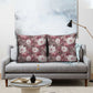 African Leopard Floral Pattern Pillow Cover Sunset Mauve