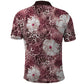 African Leopard Floral Pattern Polo Shirt Sunset Mauve