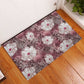 African Leopard Floral Pattern Rubber Doormat Sunset Mauve