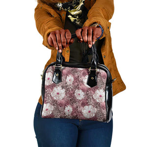African Leopard Floral Pattern Shoulder Handbag Sunset Mauve