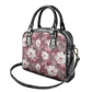 African Leopard Floral Pattern Shoulder Handbag Sunset Mauve