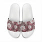 African Leopard Floral Pattern Slide Sandals Sunset Mauve