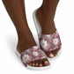 African Leopard Floral Pattern Slide Sandals Sunset Mauve