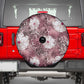 African Leopard Floral Pattern Spare Tire Cover Sunset Mauve