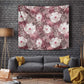 African Leopard Floral Pattern Tapestry Sunset Mauve