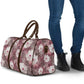 African Leopard Floral Pattern Travel Bag Sunset Mauve