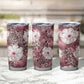 African Leopard Floral Pattern Tumbler Cup Sunset Mauve