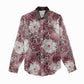 African Leopard Floral Pattern Women Casual Shirt Sunset Mauve