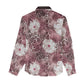 African Leopard Floral Pattern Women Casual Shirt Sunset Mauve