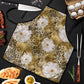 African Leopard Floral Pattern Apron Savannah Gold