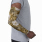 African Leopard Floral Pattern Arm Sleeves Savannah Gold