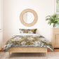 African Leopard Floral Pattern Bedding Set Savannah Gold