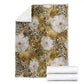 African Leopard Floral Pattern Blanket Savannah Gold