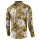 African Leopard Floral Pattern Button Sweatshirt Savannah Gold