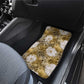 African Leopard Floral Pattern Car Mats Savannah Gold
