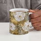 African Leopard Floral Pattern Ceramic Mug Savannah Gold