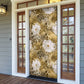 African Leopard Floral Pattern Door Cover Savannah Gold