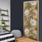 African Leopard Floral Pattern Door Cover Savannah Gold