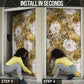 African Leopard Floral Pattern Door Cover Savannah Gold